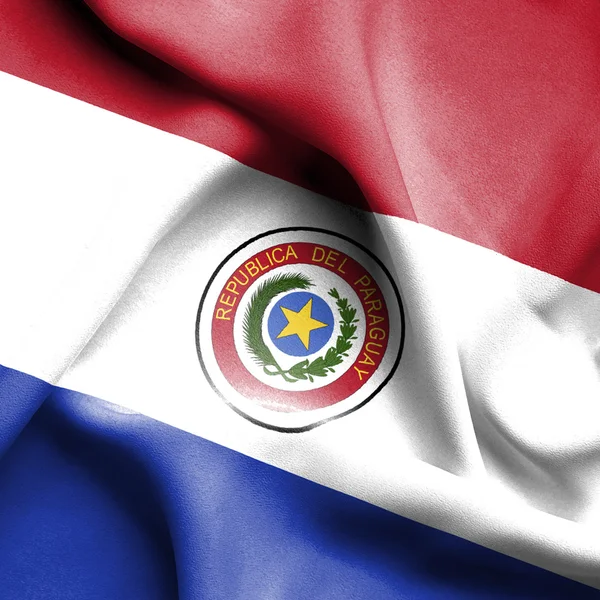 Paraguay schwenkt Flagge — Stockfoto