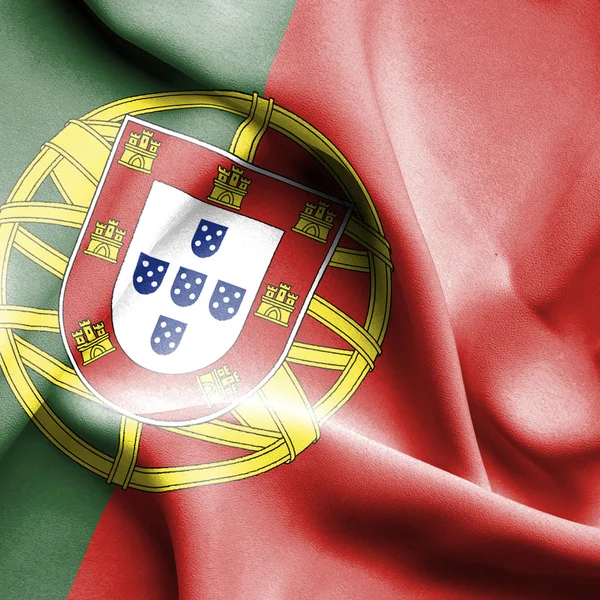 Portugal ondeando bandera —  Fotos de Stock