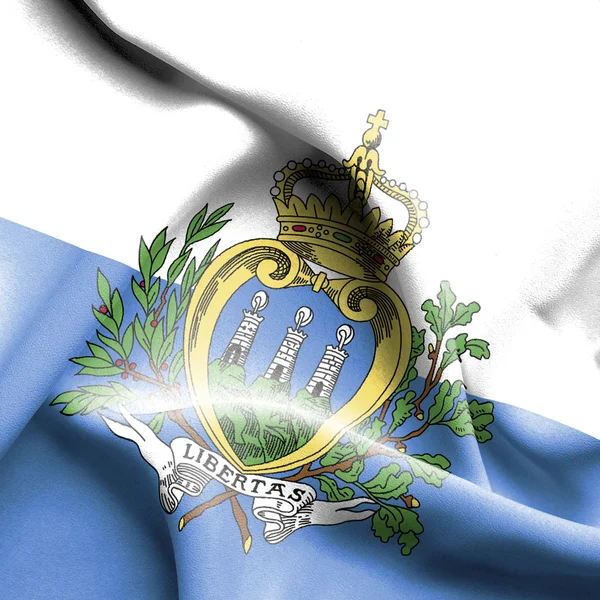 San Marino waving flag — Stock Photo, Image