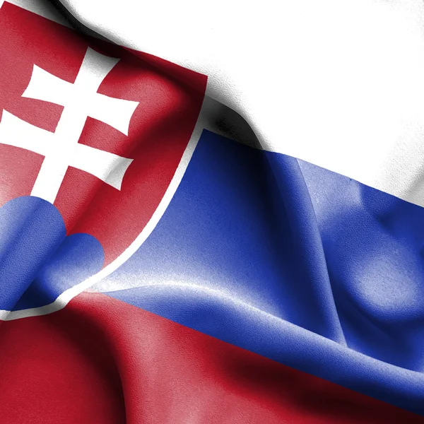 Slovakia waving flag — Stock Photo, Image