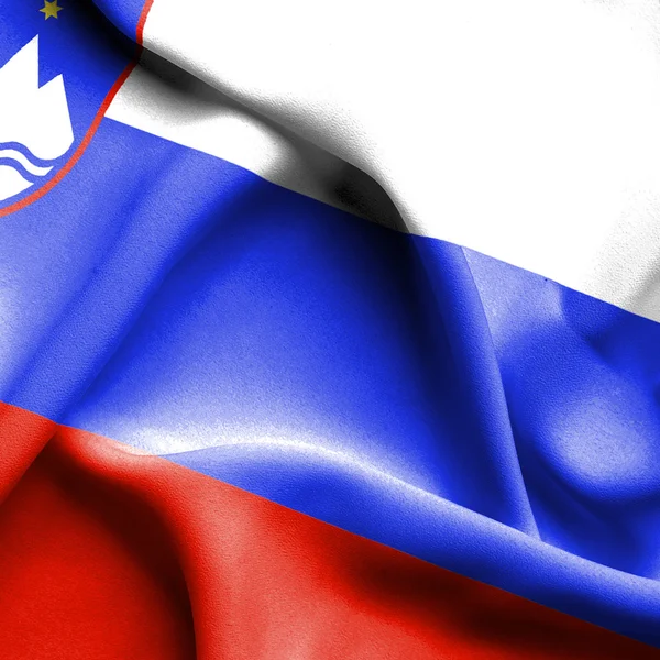 Slovenia waving flag — Stock Photo, Image