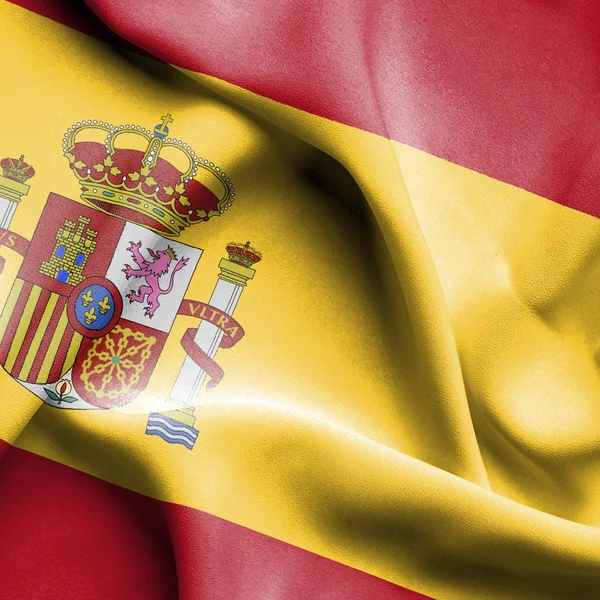 Espanha acenando bandeira — Fotografia de Stock