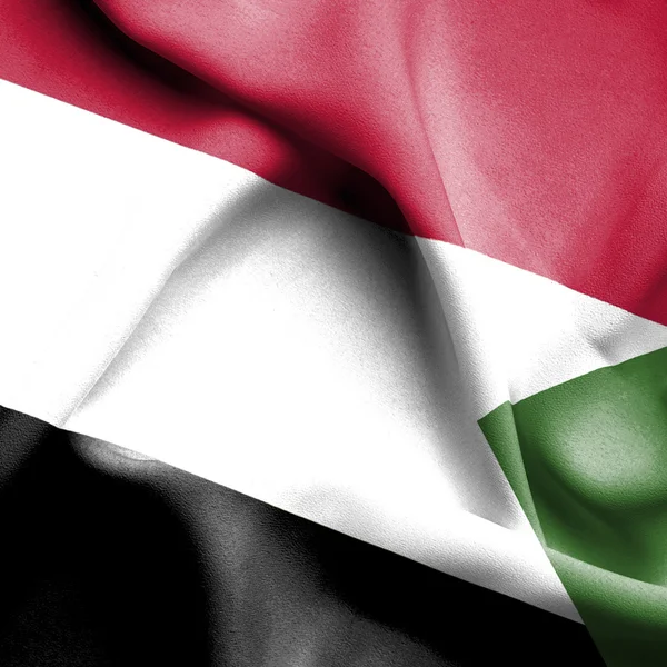 Sudan viftande flagga — Stockfoto