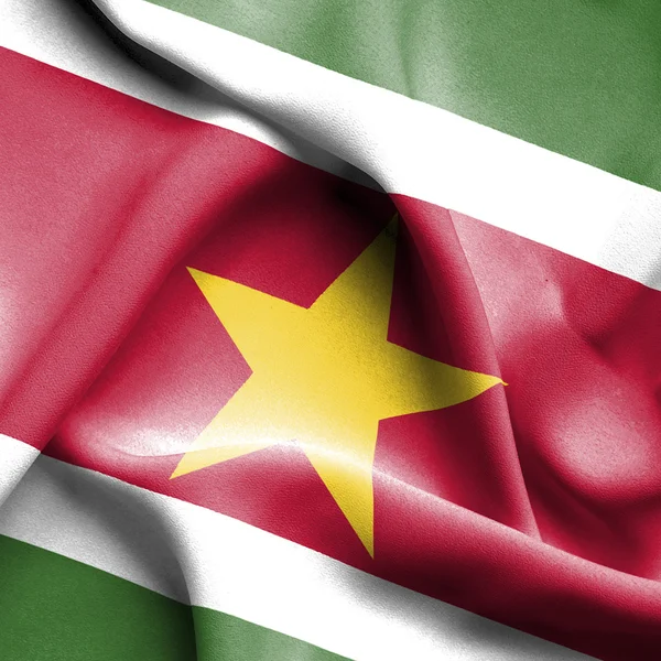 Suriname agitant le drapeau — Photo