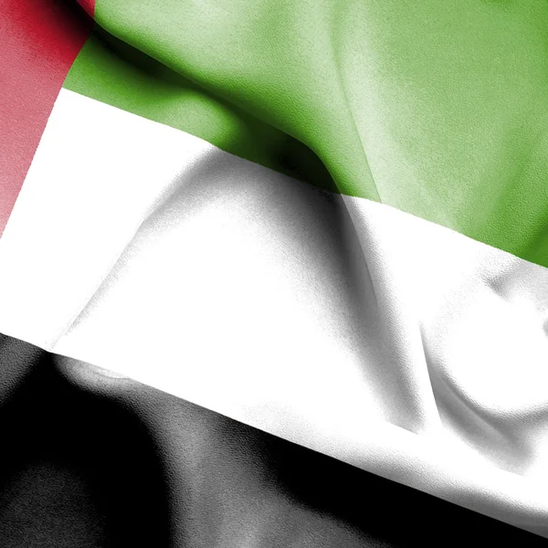 Vereinigte Arabische Emirate schwenken Flagge — Stockfoto
