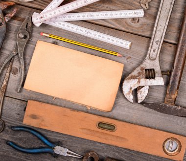 Vintage inşaat araçlar arka plan