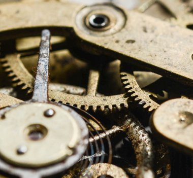 Makro eski saat mekanizması vurdu