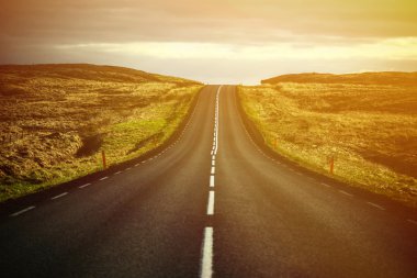 boş Otoban yol güzel manzara