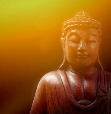 Buda portre siyah arka plan üzerine izole