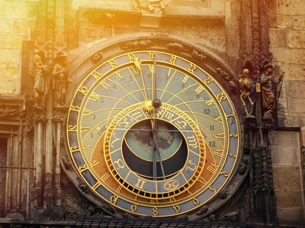 Detail van de astronomische klok in Praag — Stockfoto