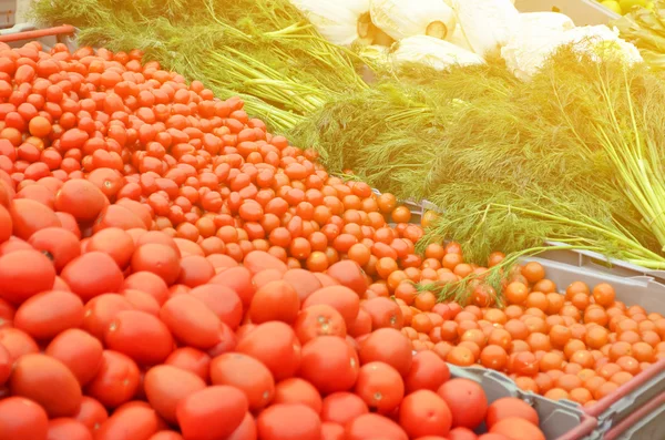 Verduras frescas en el mercado abierto — Foto de Stock