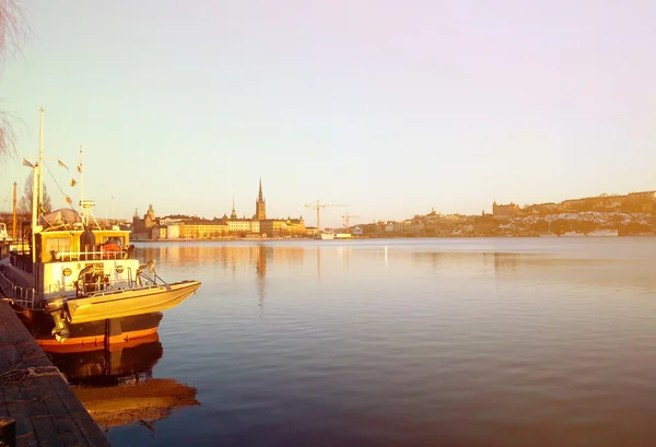 Coucher de soleil Stockholm — Photo