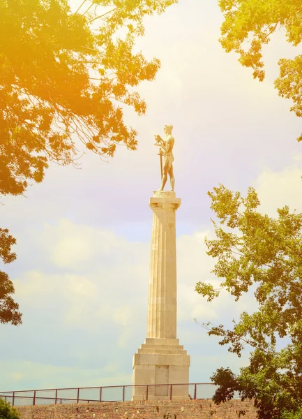 Pomnik zwycięstwa w twierdzy kalemegdan w Belgradzie — Zdjęcie stockowe