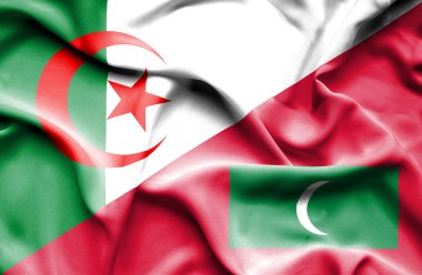 Maldivler ve Cezayir bayrağı sallayarak