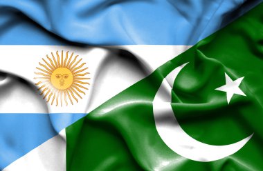 Pakistan ve Arjantin bayrağı sallayarak