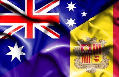 Andorra ve Avustralya bayrağı sallayarak