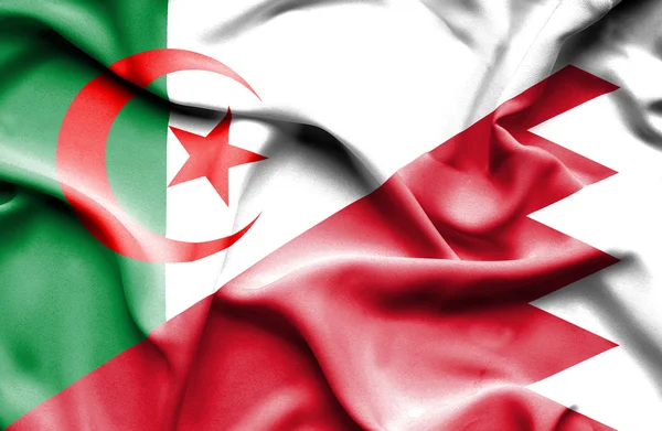 Wapperende vlag van Bahrein en Algerije — Stockfoto