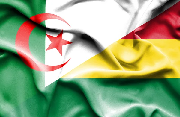 Wapperende vlag van Bolivia en Algerije — Stockfoto