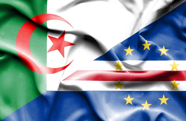 Bandiera sventolante di Capo Verde e Algeria — Foto Stock