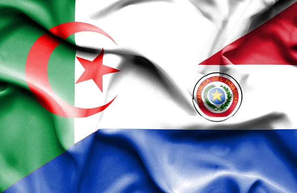 Drapeau du Paraguay et de l'Algérie — Photo