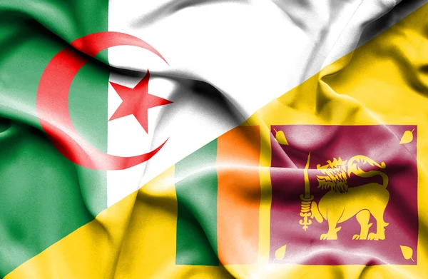 Bandera ondeante de Sri Lanka y Argelia —  Fotos de Stock