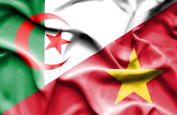 Bandeira acenando de Vietnã e Argélia — Fotografia de Stock