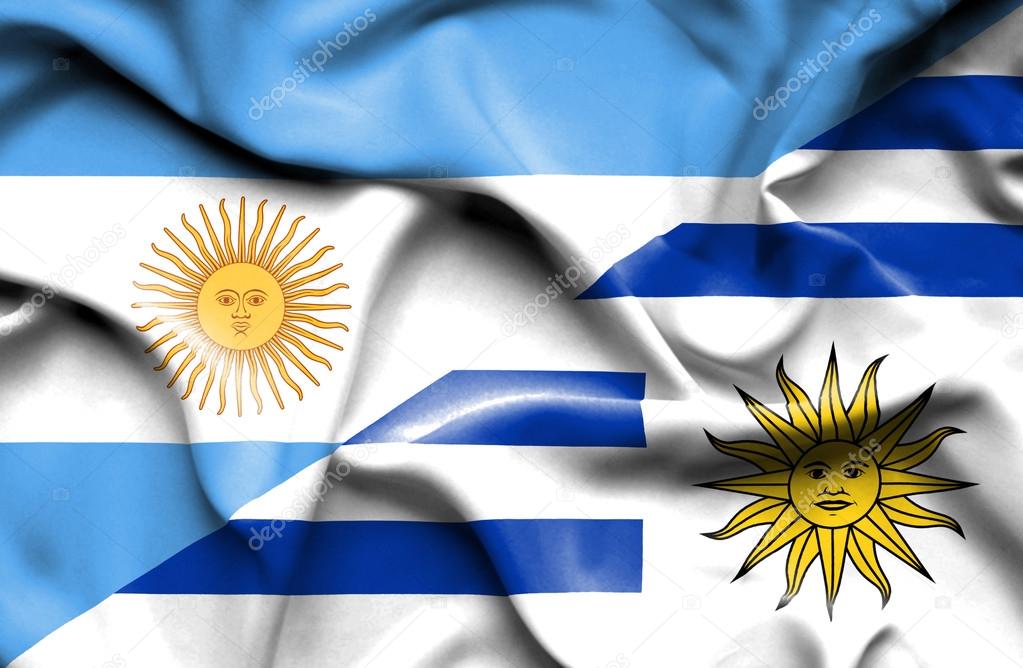 Bandera de uruguay y argentina