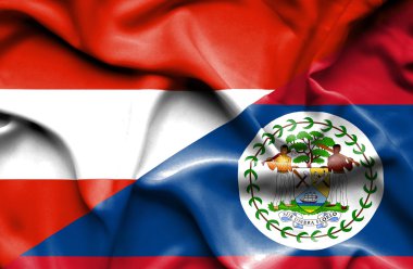 Belize ve Avusturya bayrağı sallayarak