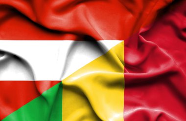 Mali ve Avusturya bayrağı sallayarak