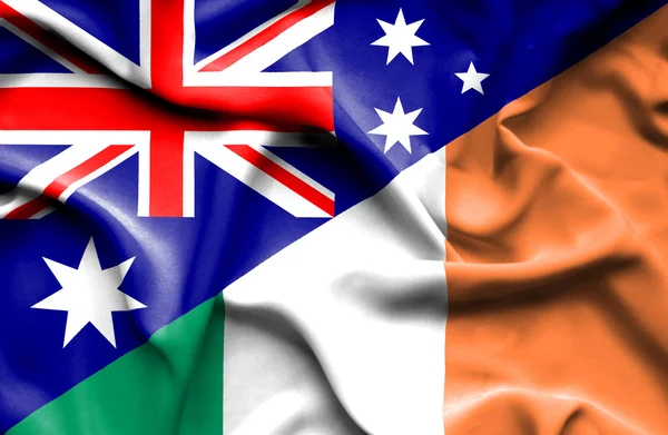 Drapeau de l'Irlande et de l'Australie — Photo