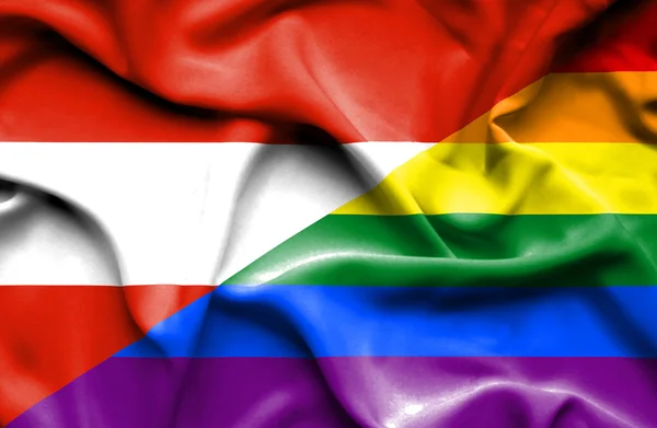 Sventolando bandiera di Orgoglio e Austria — Foto Stock