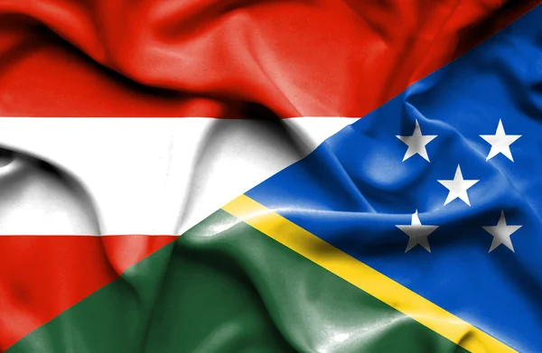 Флаг Соломоновых Островов и Австрии — стоковое фото