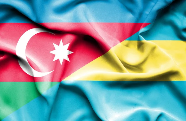 Bandeira das Bahamas e do Azerbaijão — Fotografia de Stock