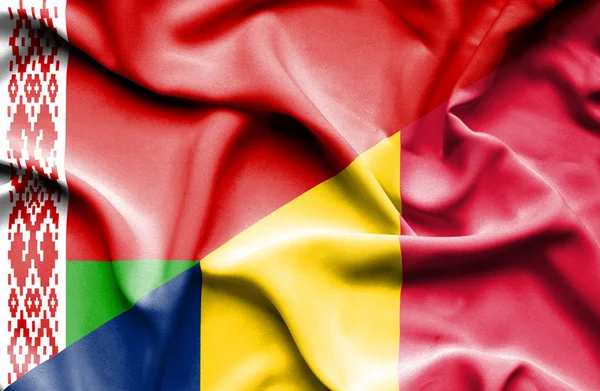チャド ・ ベラルーシの旗を振っています。 — ストック写真