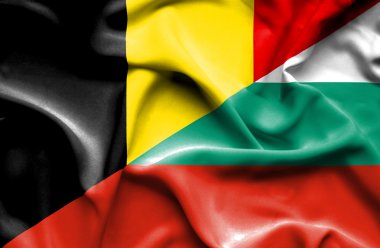 Bulgaristan ve Belçika bayrağı sallayarak