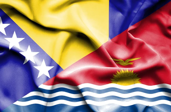 Флаг Кирибати и Боснии и Герцеговины — стоковое фото