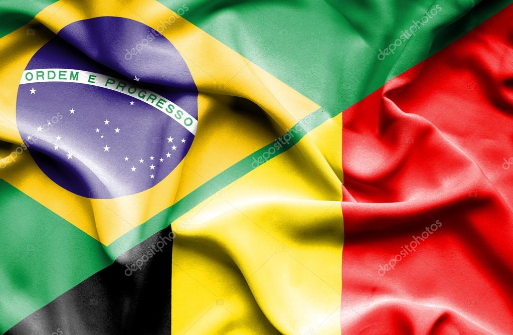 Bandeira da Bélgica e do Brasil — Stock Photo © Alexis84 ...