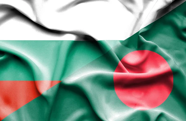 Bandera ondeante de Bangladesh y Bulgaria —  Fotos de Stock