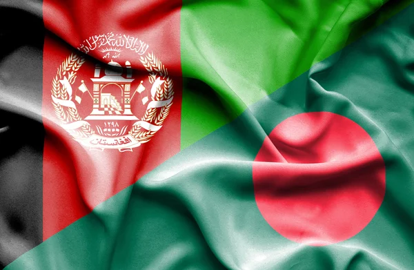 Drapeau du Bangladesh et de l'Afghanistan — Photo