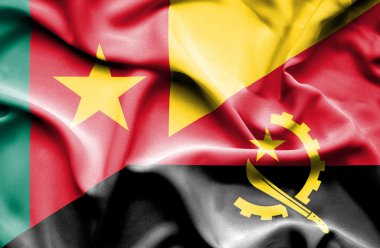 Angola ve Kamerun bayrağı sallayarak