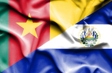 El Salvador ve Kamerun bayrağı sallayarak