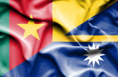 Nauru ve Kamerun bayrağı sallayarak