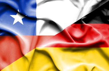 Waving flag of Germany Chile clipart