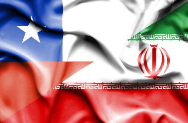 Iran ve Şili bayrağı sallayarak