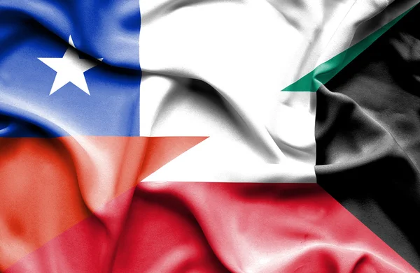Флаг Кувейта и Чили — стоковое фото