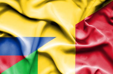 Mali ve Columbia bayrağı sallayarak