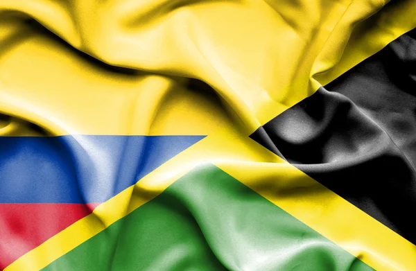 Drapeau de la Jamaïque et de la Colombie — Photo