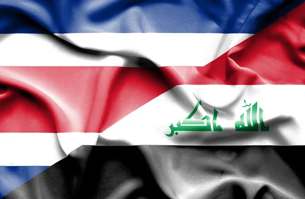 Drapeau de l'Irak et du Costa Rica — Photo