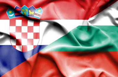 Bulgaristan ve Hırvatistan bayrağı sallayarak