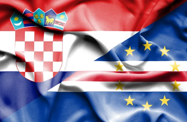 Флаг Кабо-Верде и Хорватии — стоковое фото
